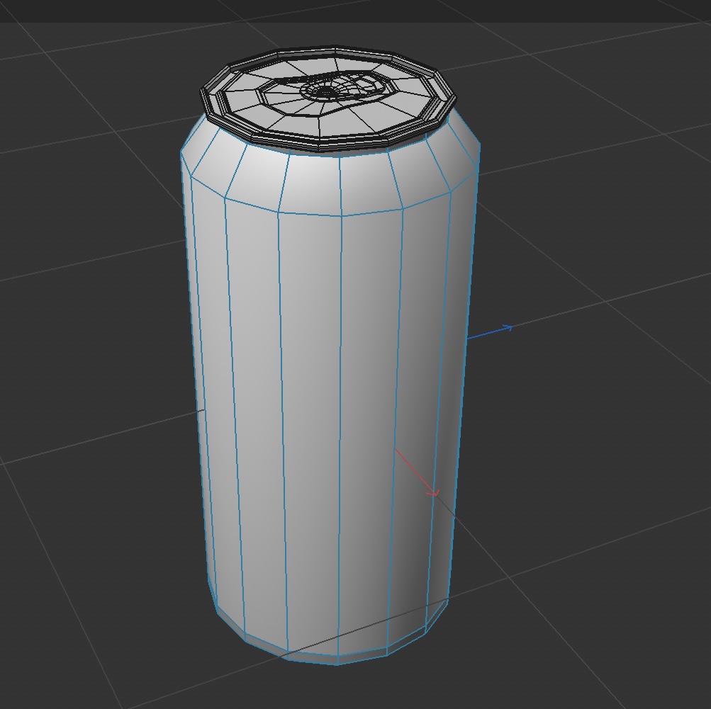 I added color to the can model.